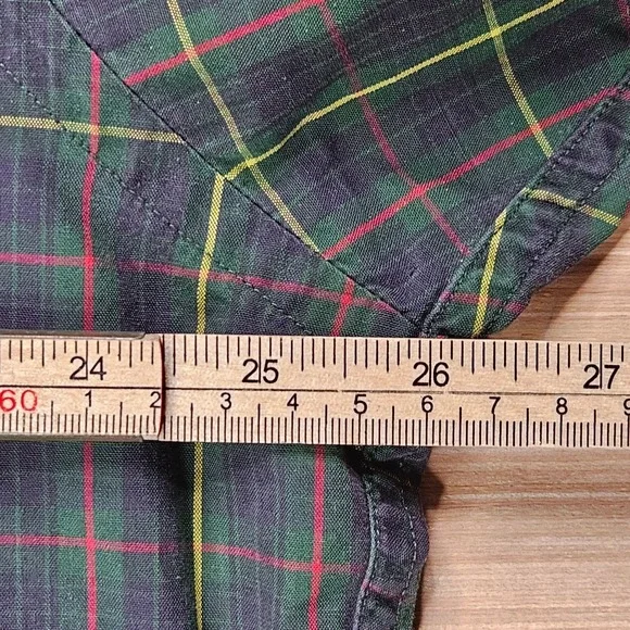 Ralph Lauren Men's Green Plaid Button Down Shirt Long Sleeve Cotton Size L - Picture 5 of 8